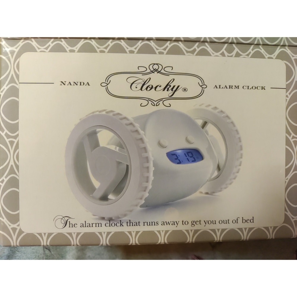 Nanda Clocky Novelty Almond Alarm Get Away Digital Clock